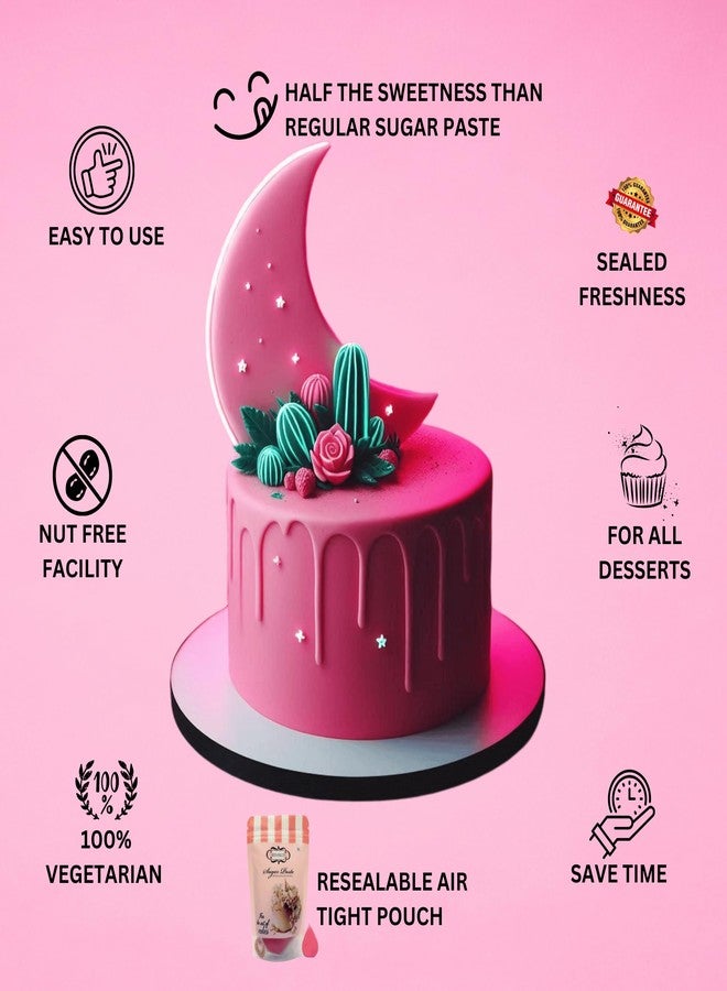 Confect Neon Pink Sugar Paste | Edible Sugar Paste | Fondant for Cake Decoration | Edible Fondant Chefs Choice for Cake Decorating | Vegan, Gluten-Free, Nut-Free, Palm Oil-Free - 250 Gms - Image 4